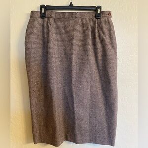 Pendleton Vintage Brown Wool Pencil Skirt